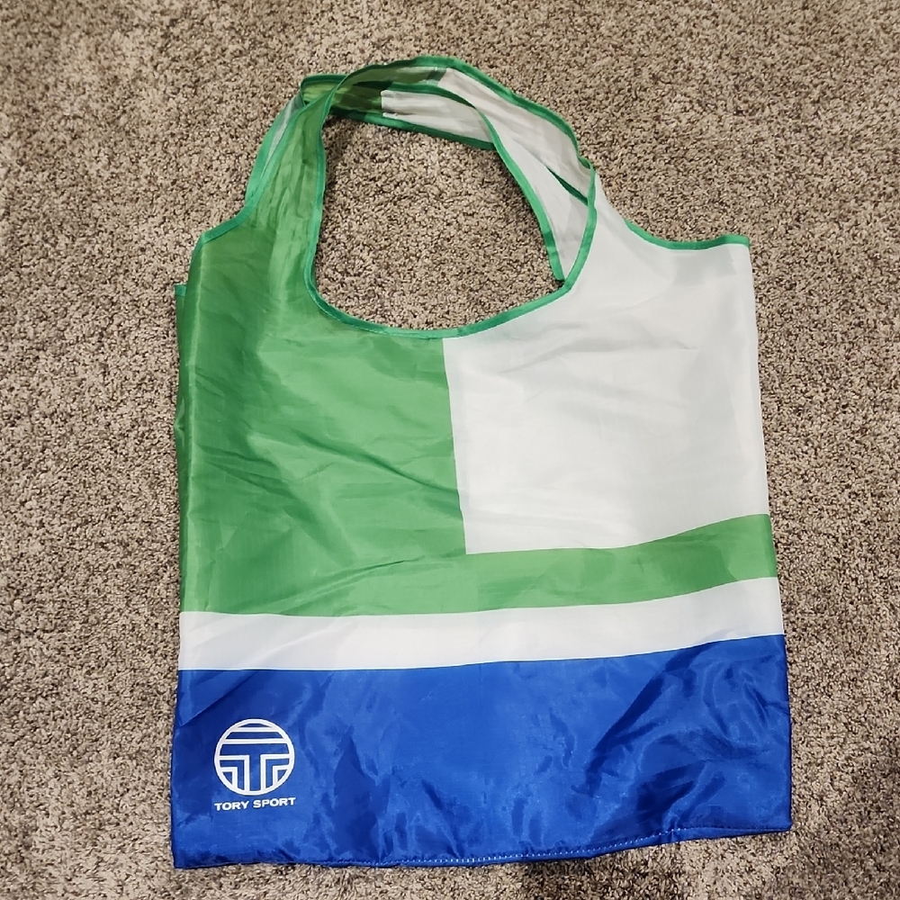 Tory Sport Green and Blue Tote Bag